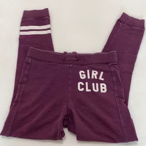 Girls Maroon Sweatpants